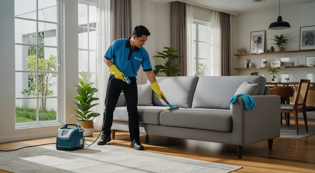 Jasa Cuci Sofa, Springbed, Dan Kursi Kantor-Fresh, Higienis, Dan Bebas Debu Bersama BINCare
